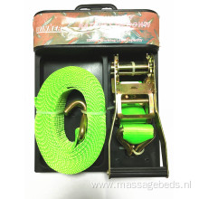 50mm Green Ratchet Tie Down Lashing Strap with Zinc Plating Surface